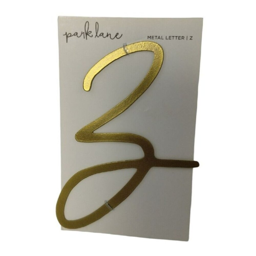 Park Lane Goldtone Metal Letter Z Address Doorplate 4 x 7 in Crafty Initial New